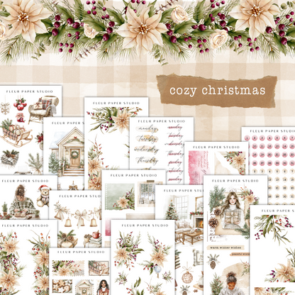 a collage of christmas cards with flowers