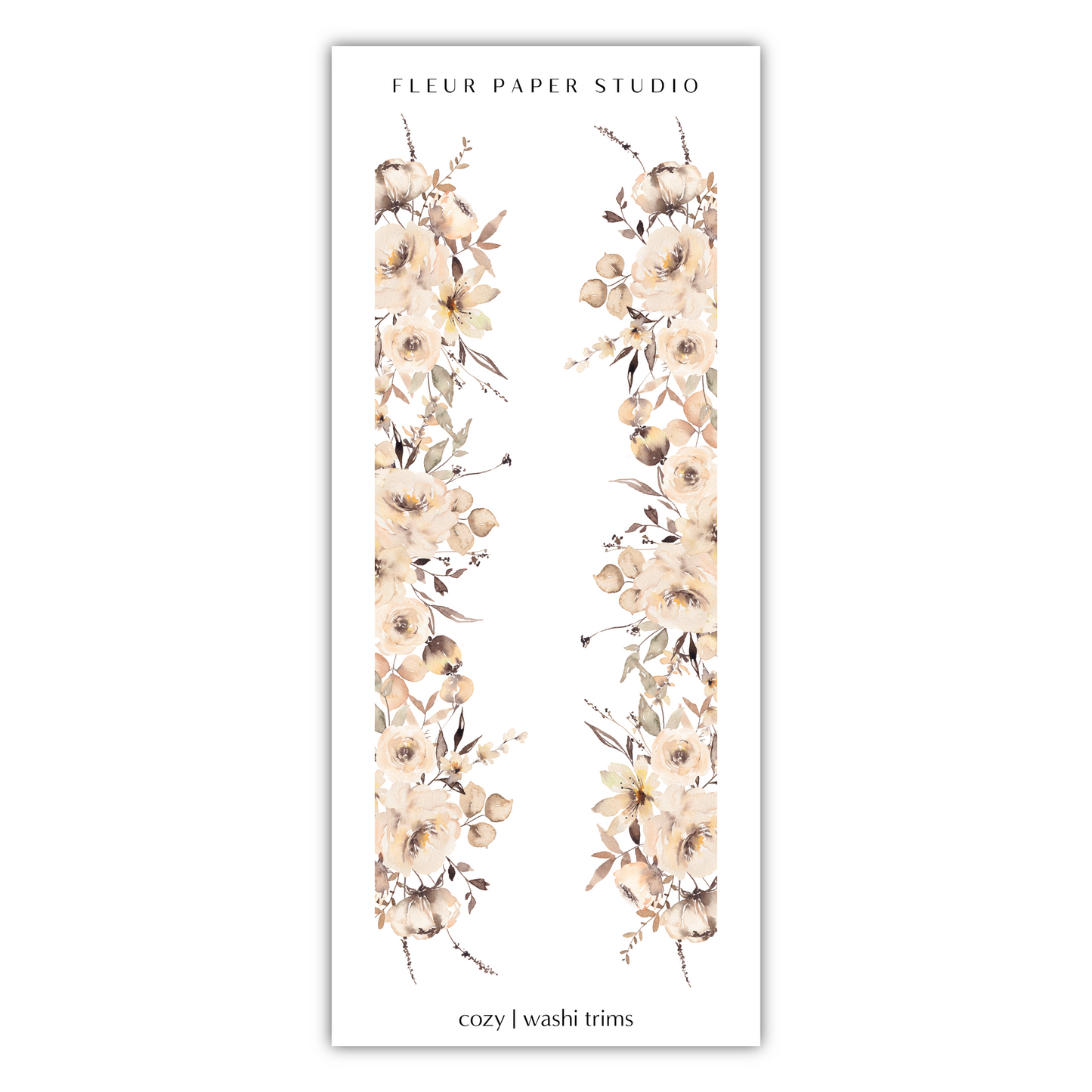 a white and yellow flowered bookmark on a white background