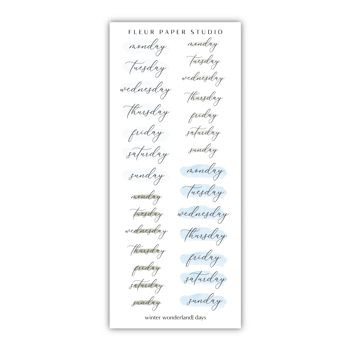 a white bookmark with blue writing on it