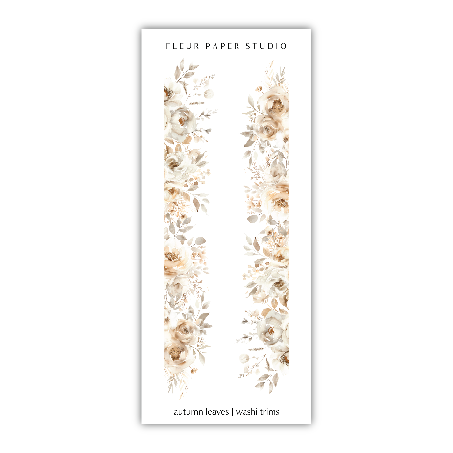 a bookmark with flowers and leaves on it