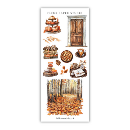 a sticker sheet with a picture of autumn items