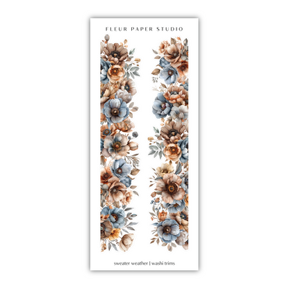 a bookmark with flowers and leaves on it