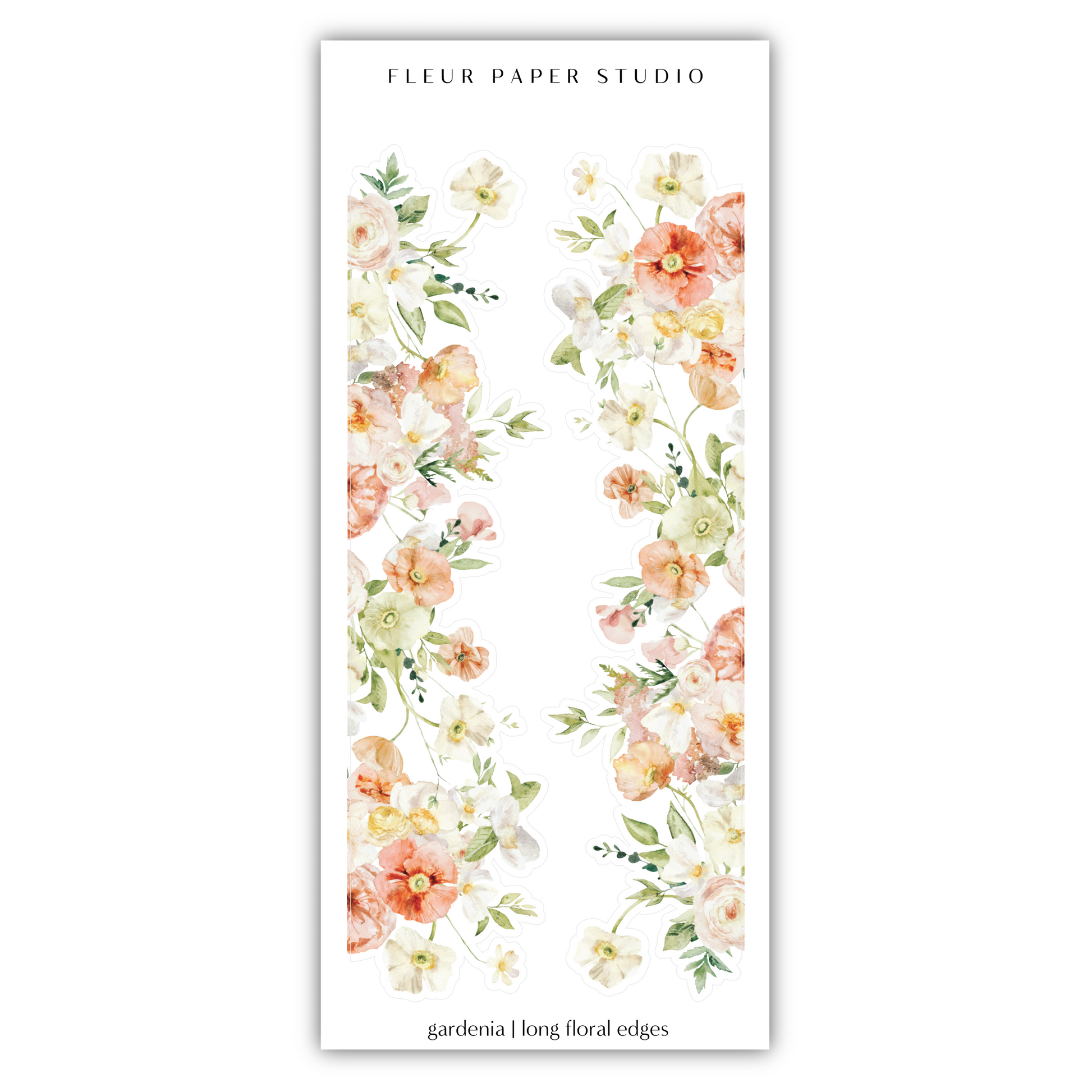 a flower sticker with watercolor flowers on it