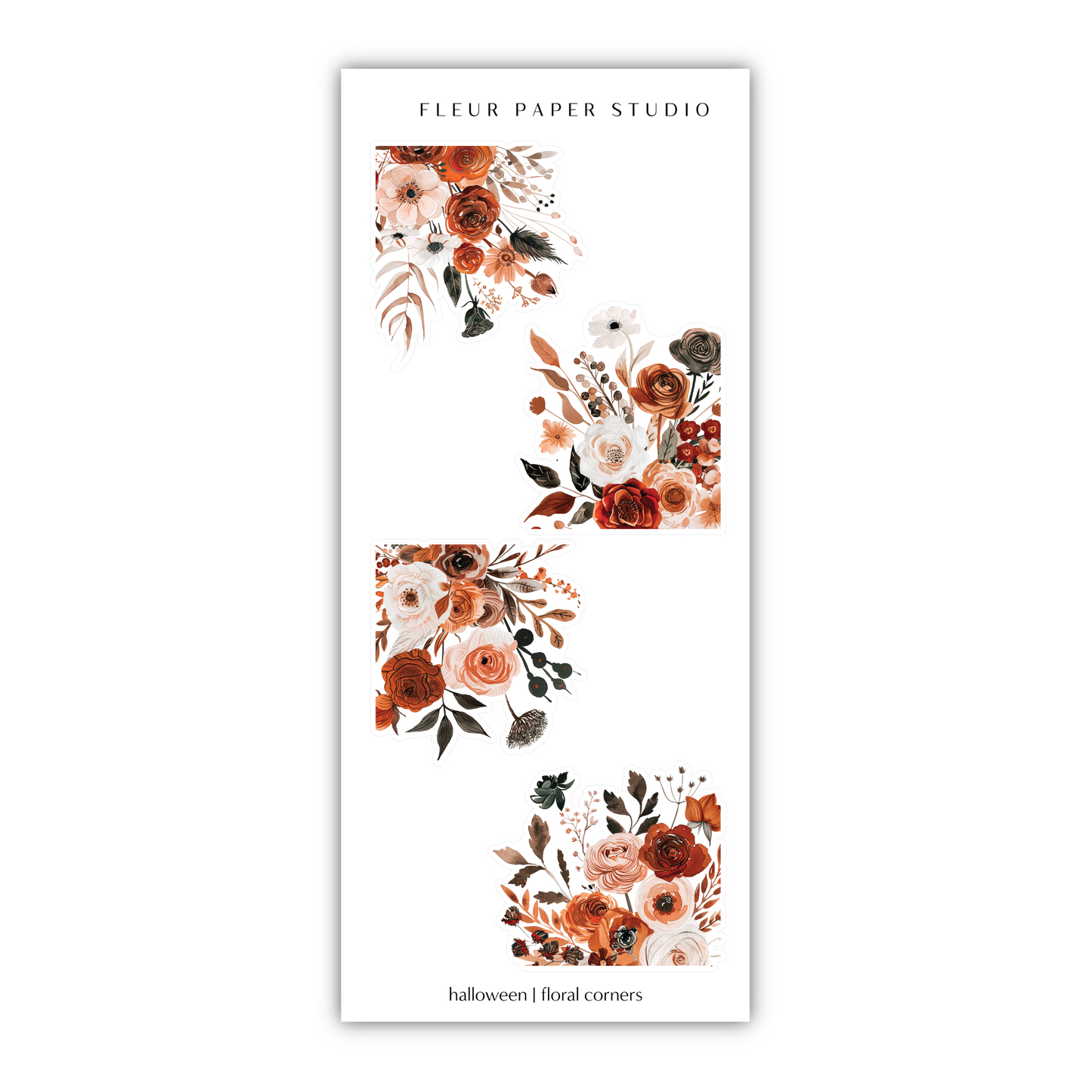 a bookmark with flowers and leaves on it