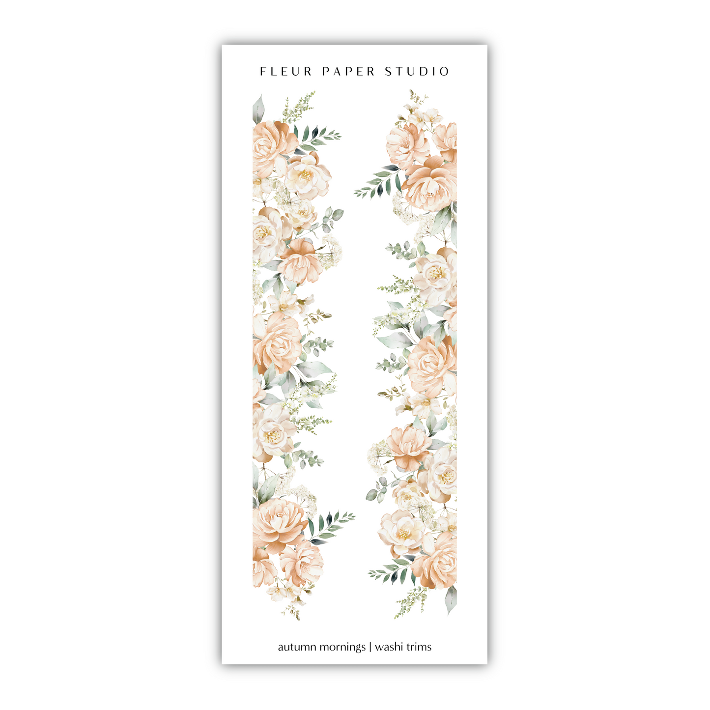 a bookmark with flowers and leaves on it