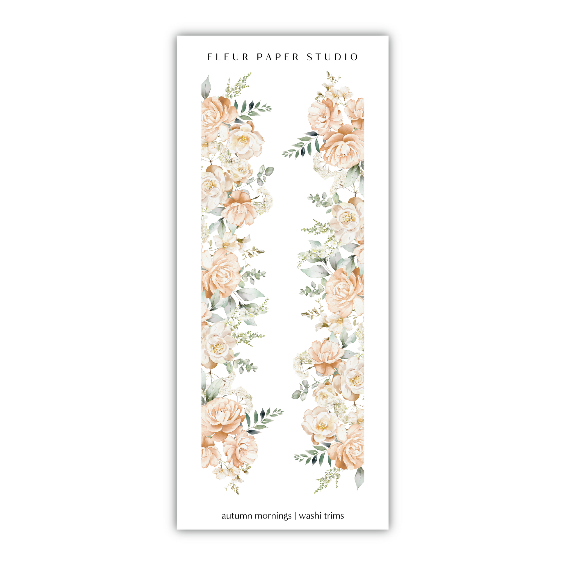 a bookmark with flowers and leaves on it