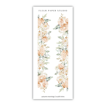 a bookmark with flowers and leaves on it