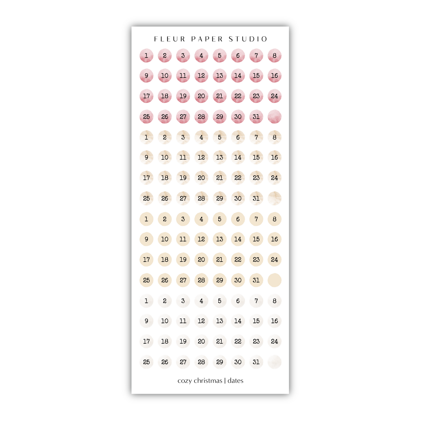 a sticker sheet with a pink and white pattern on it