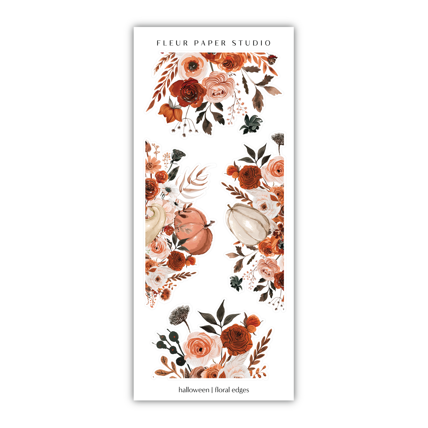 a sticker with flowers and leaves on it