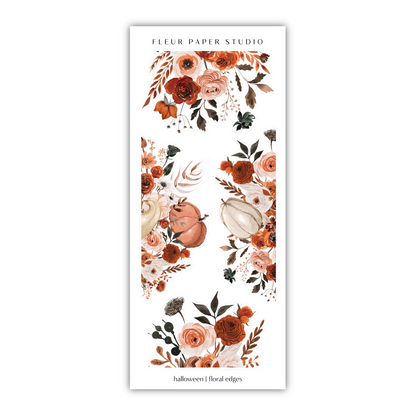 a sticker with flowers and leaves on it