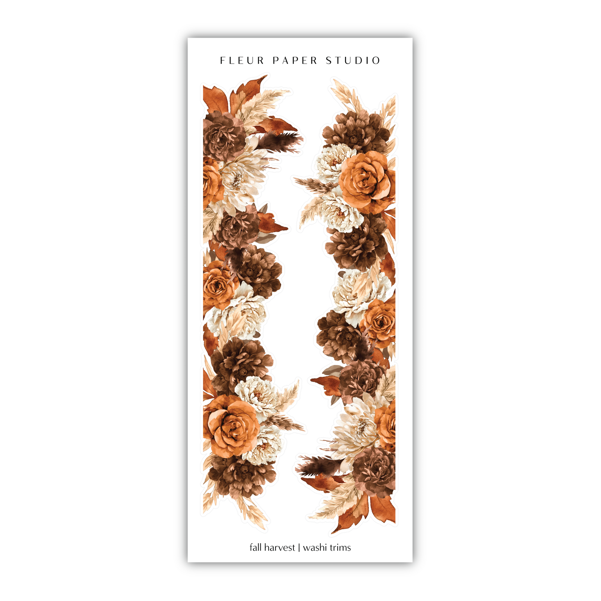 a bookmark with flowers and leaves on it