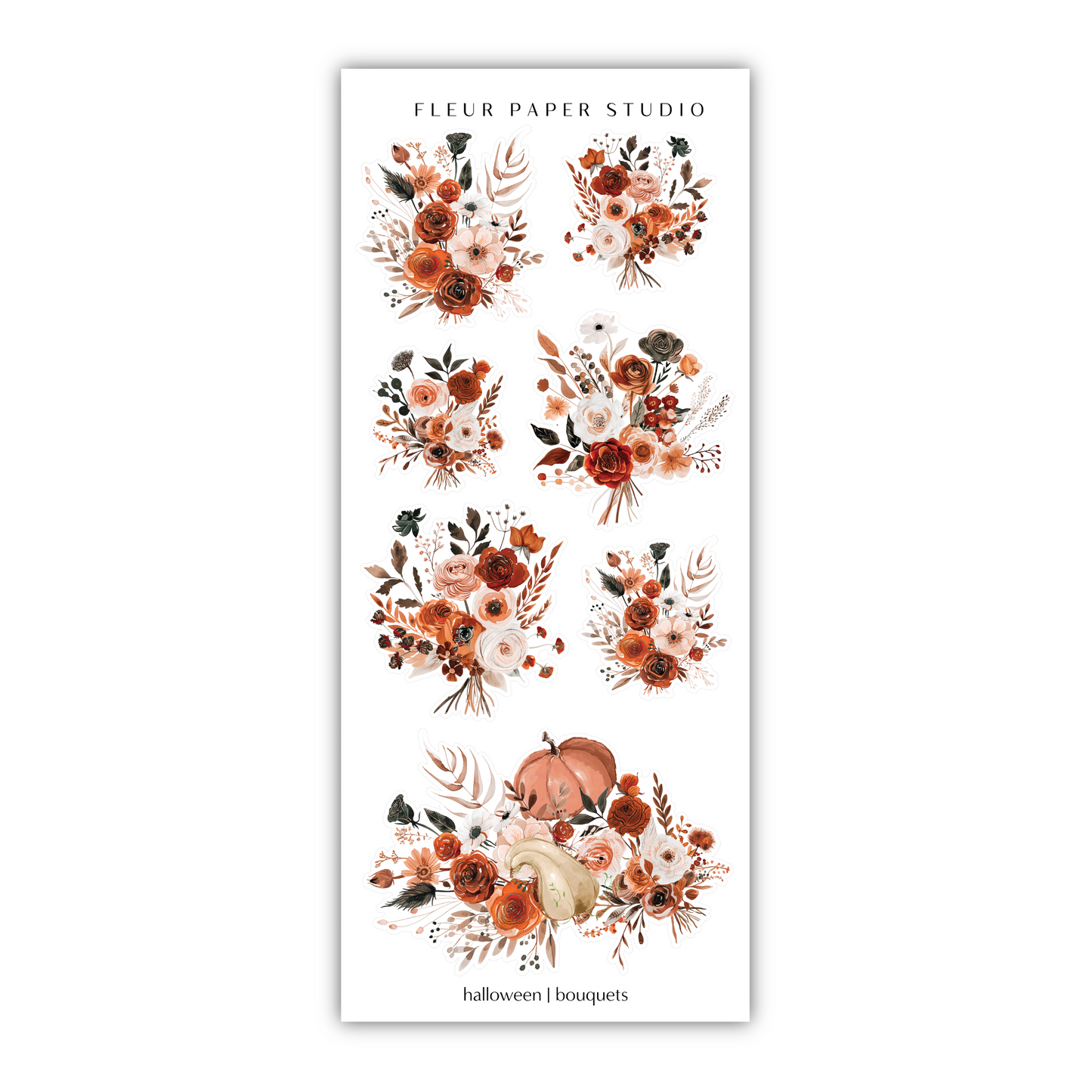 a sticker with flowers and leaves on it