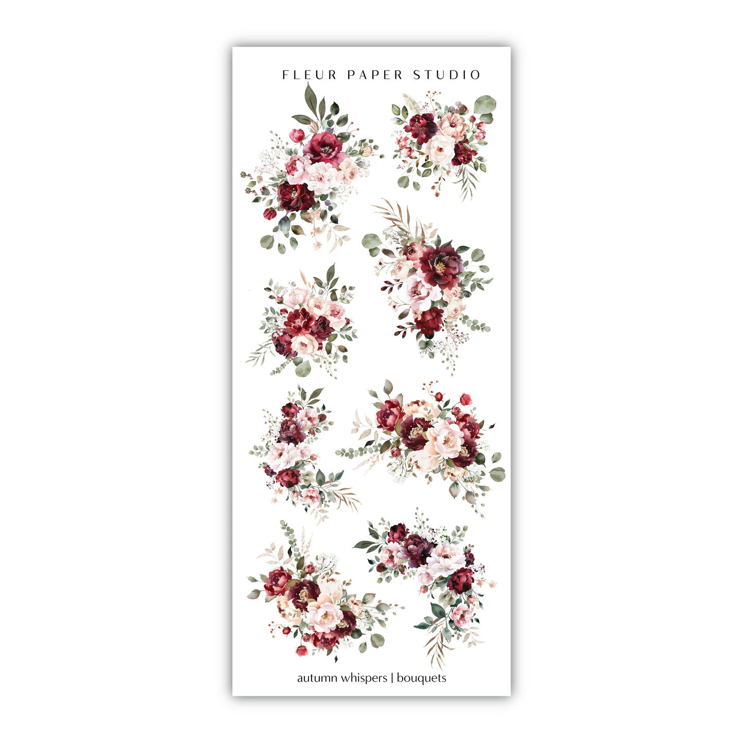 a sticker with flowers and leaves on it