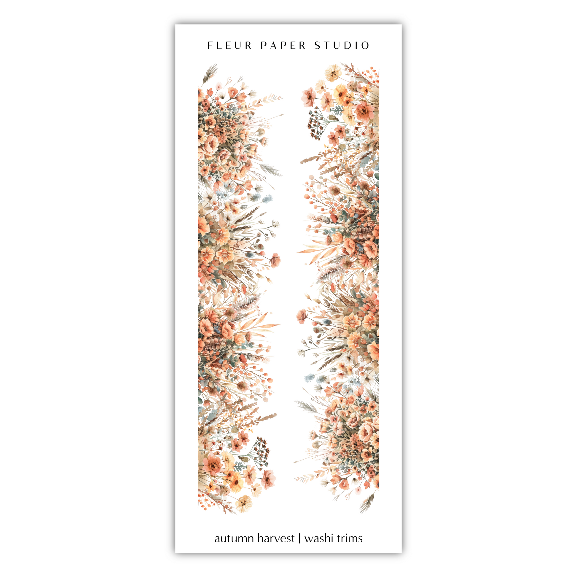 a floral bookmark with a white background